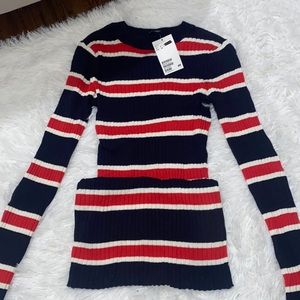 H&M NWT Stripe bodycon dress